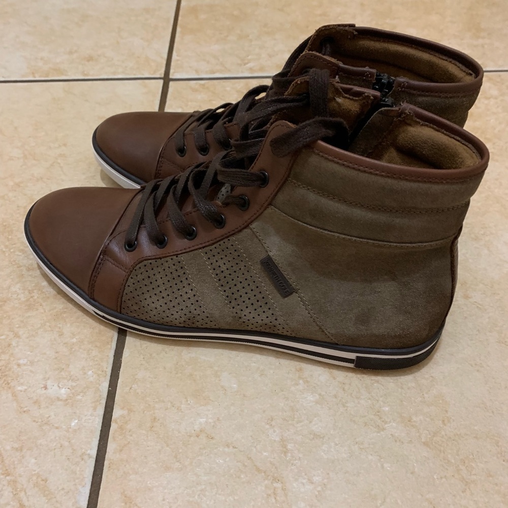 Kenneth Cole Men's High-Top Leather Sneakers